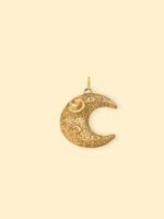 Gold Crescent Moon Charm (Interchangeable) – 18K Gold Plated Stainless Steel - Image 2