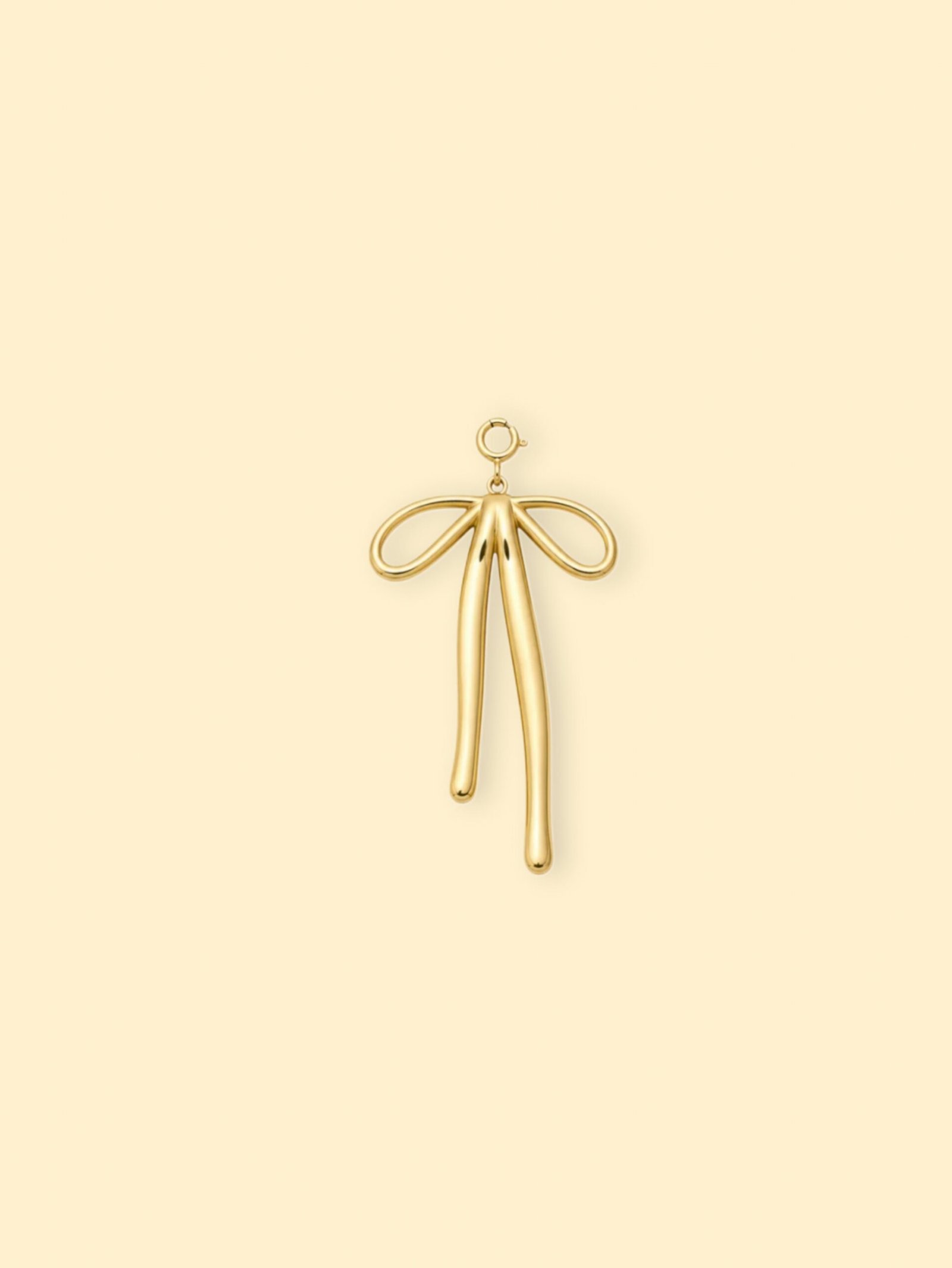 Picsart-26-07-18_00-30-33-507-1 Gold Bow Charm (Interchangeable) – 18K Gold Plated Stainless Steel - Image 1