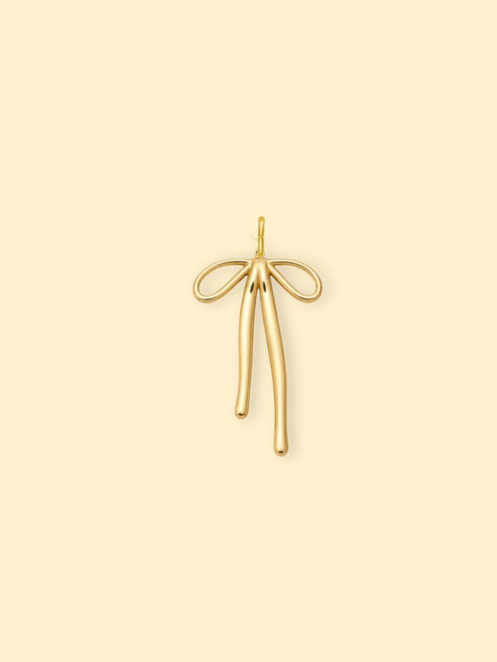 Gold Bow Charm (Interchangeable) – 18K Gold Plated Stainless Steel - Image 2