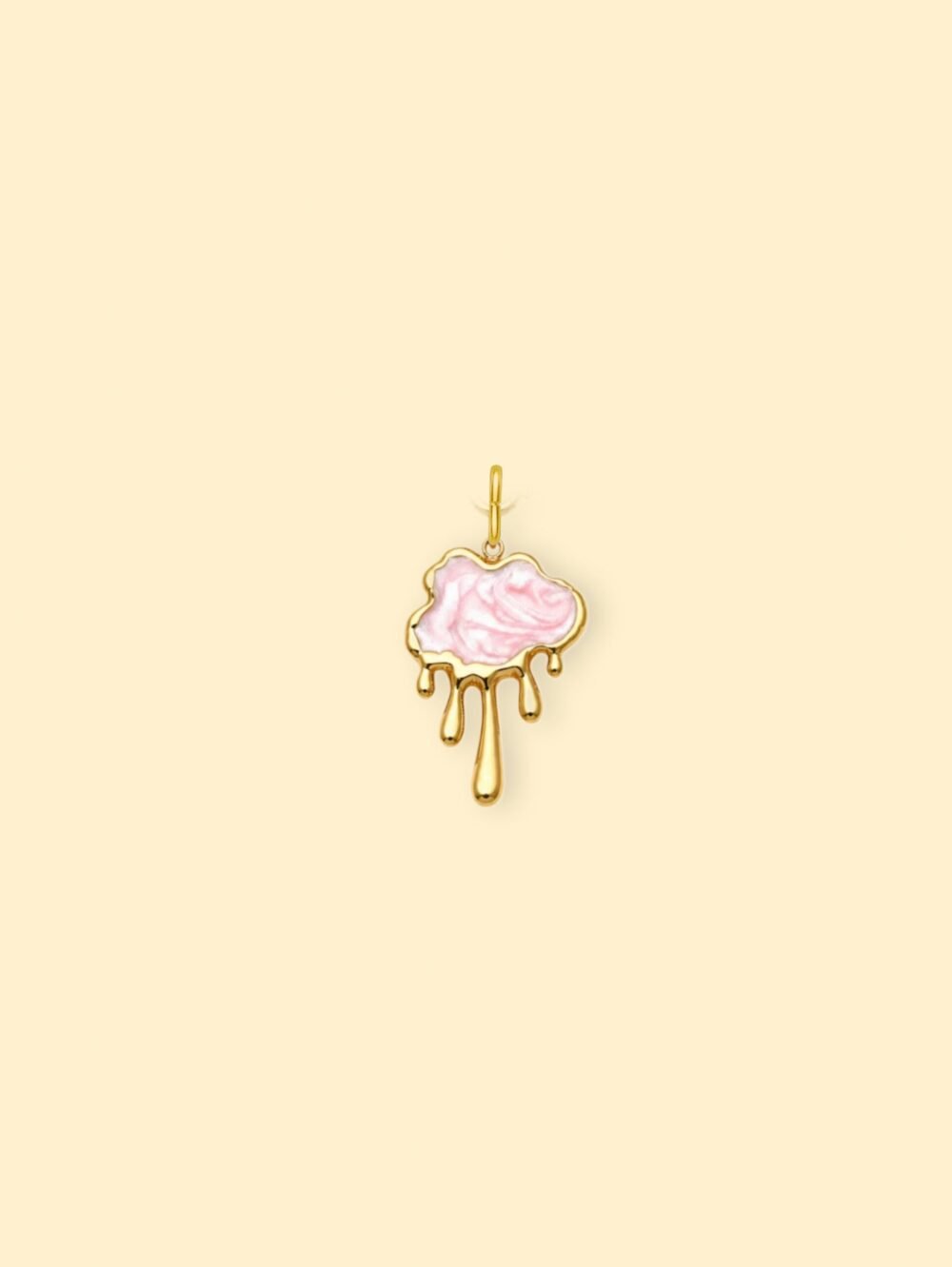 Drip Cloud Charm (Interchangeable) – 18K Gold Plated Stainless Steel - Image 2