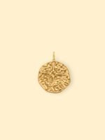 Compass Coin Charm (Interchangeable) – 18K Gold Plated Stainless Steel - Image 2