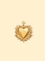 Radiant Heart Charm (Interchangeable) – 18K Gold Plated Stainless Steel