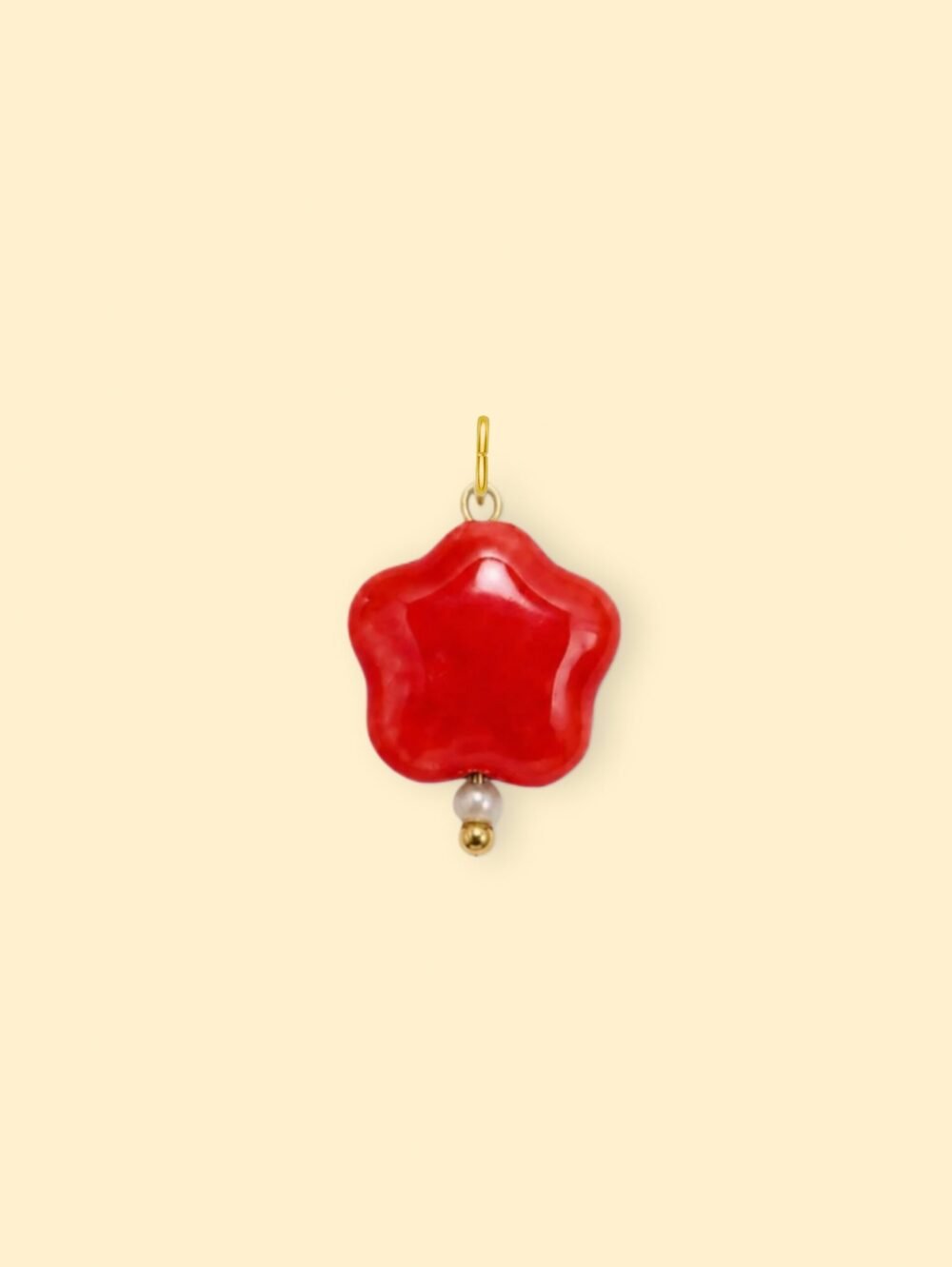 Red Cream Flower Charm (Interchangeable) - Image 2
