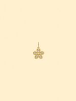 14K Gold Plated Copper Floral Charm - Image 2