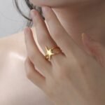 Starfish Open Ring Stainless Steel 18K Gold - Image 2