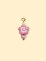 Pink Swirl Flower Charm (Interchangeable)