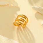Triple Band Ring Stainless Steel 18K Gold Plated