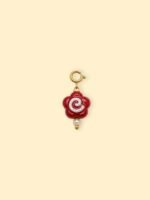 Red Swirl Flower Charm (Interchangeable)