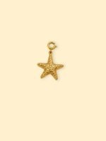 Textured Starfish Charm (Interchangeable) – 18K Gold Plated Stainless Steel
