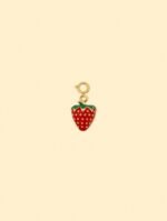 18K Gold Plated Stainless Steel Strawberry Charm.