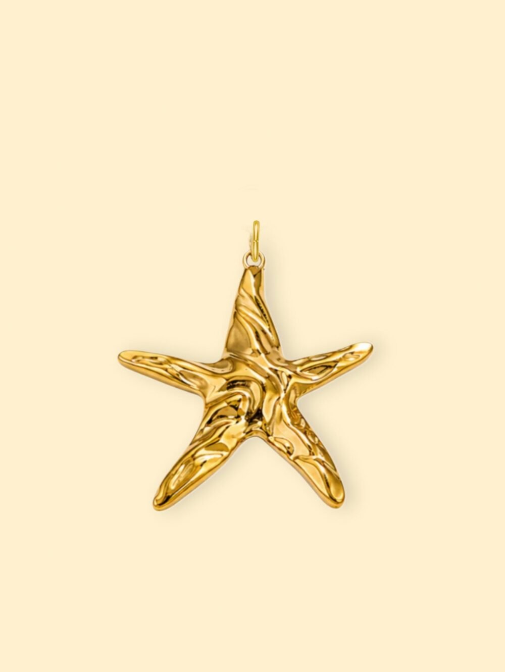 Sculpted Starfish Charm (Interchangeable) – 18K Gold Plated Stainless Steel - Image 2