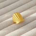 Shell Ring Stainless Steel 18K Gold Plated