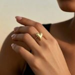 Heart Charm Ring Stainless Steel 18K Gold Plated - Image 2
