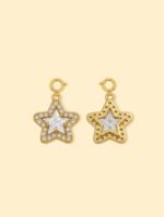 14K Gold Plated Star Zircon Charm (Copper)