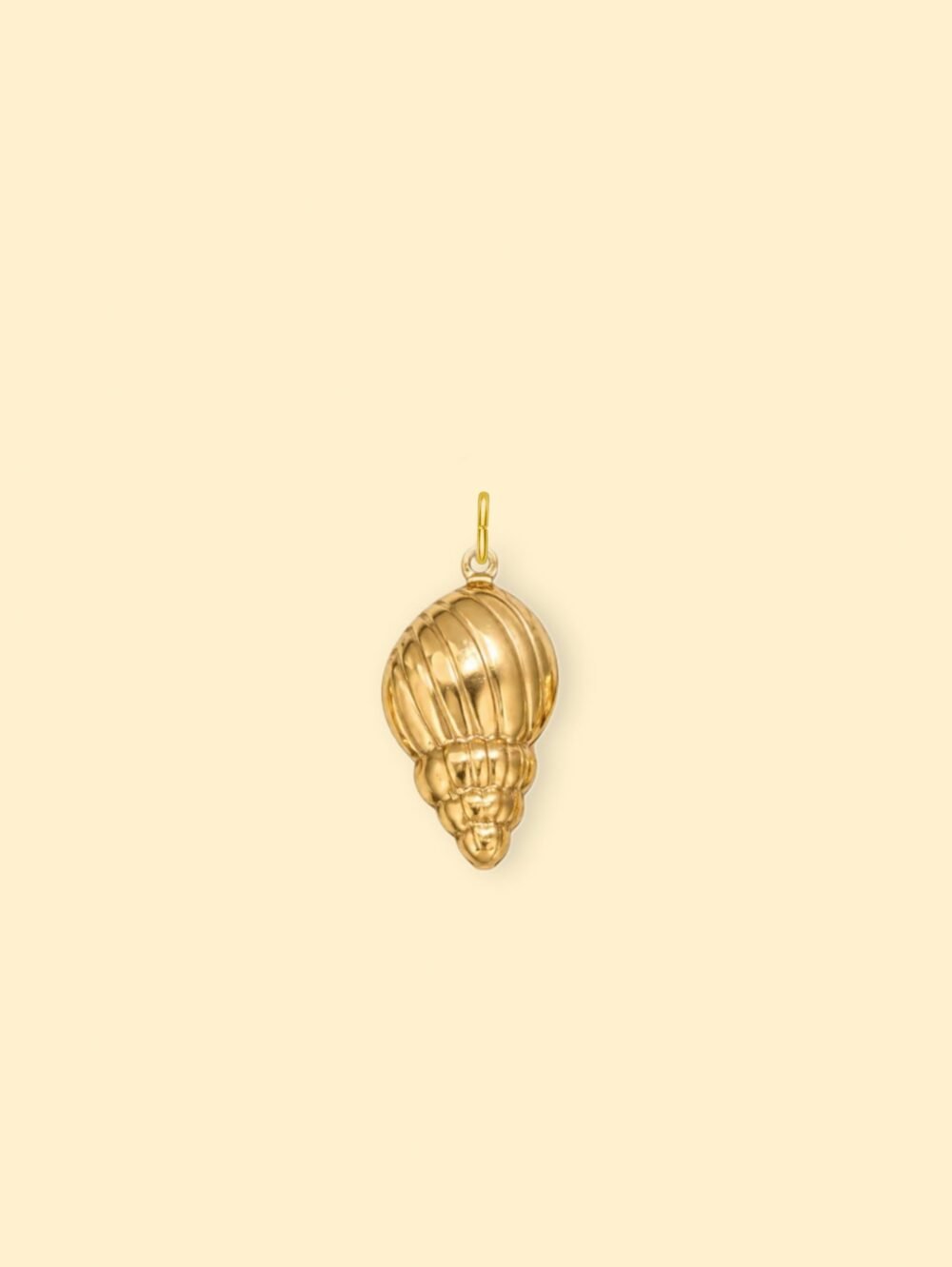 Ridged Conch Shell Charm (Interchangeable) – 18K Gold Plated Stainless Steel - Image 2