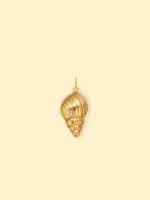 Ridged Conch Shell Charm (Interchangeable) – 18K Gold Plated Stainless Steel - Image 2