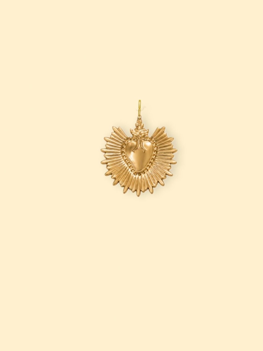 Sacred Heart Charm (Interchangeable) – 18K Gold Plated Stainless Steel - Image 2