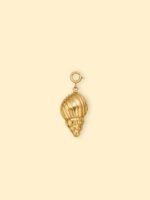 Ridged Conch Shell Charm (Interchangeable) – 18K Gold Plated Stainless Steel
