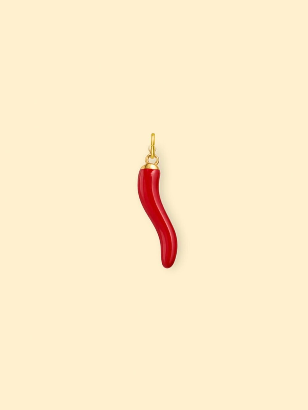Red Chili Charm (Interchangeable) – 18K Gold Plated Stainless Steel - Image 2