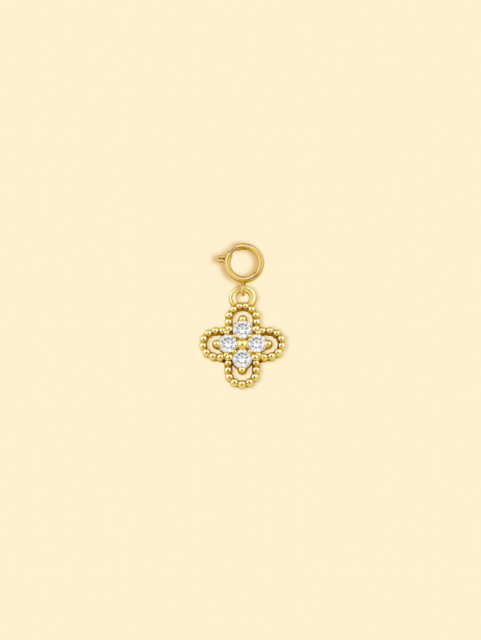 rn-image_picker_lib_temp_80500e83-ef85-46c3-b8e5-d3a9b455e014-1 14K Gold Plated Copper Clover Zircon Charm - Image 1