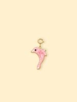 Pink Dolphin Charm (Interchangeable) – 18K Gold Plated Stainless Steel