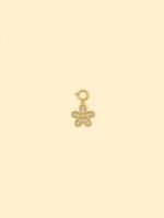 14K Gold Plated Copper Floral Charm