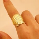 Shell Ring Stainless Steel 18K Gold Plated - Image 2