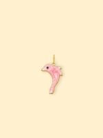 Pink Dolphin Charm (Interchangeable) – 18K Gold Plated Stainless Steel - Image 2