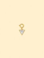 18K Gold Plated Stainless Steel Triangle Zircon Charm.