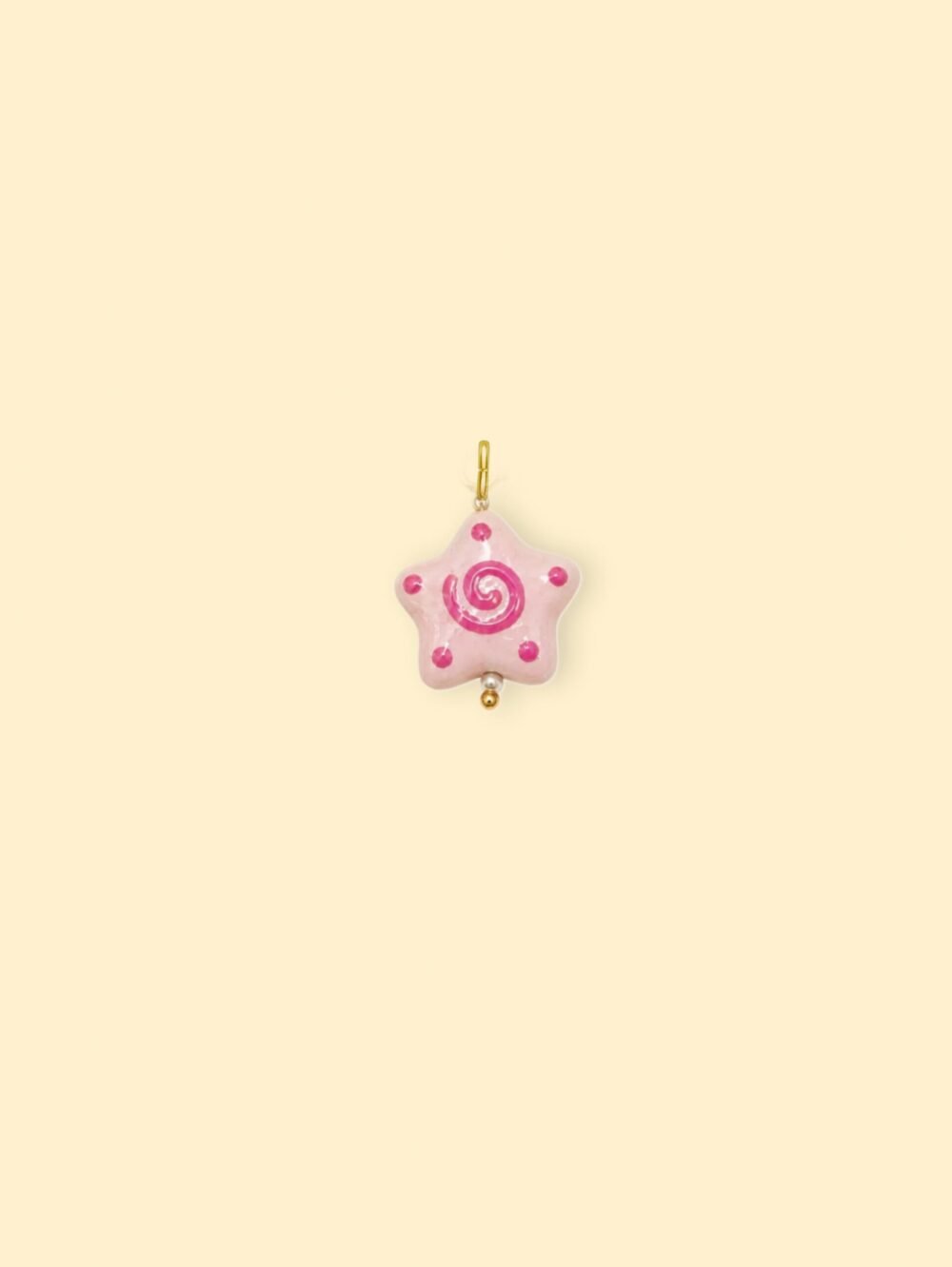 Pink Star Swirl Charm (Interchangeable) - Image 2