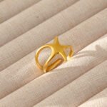 Starfish Open Ring Stainless Steel 18K Gold