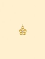 14K Gold Plated Copper Daisy Flower Charm - Image 2