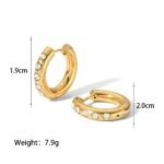 Lumi Crystal 18K Gold-Plated Huggie Hoop Earrings - Image 2