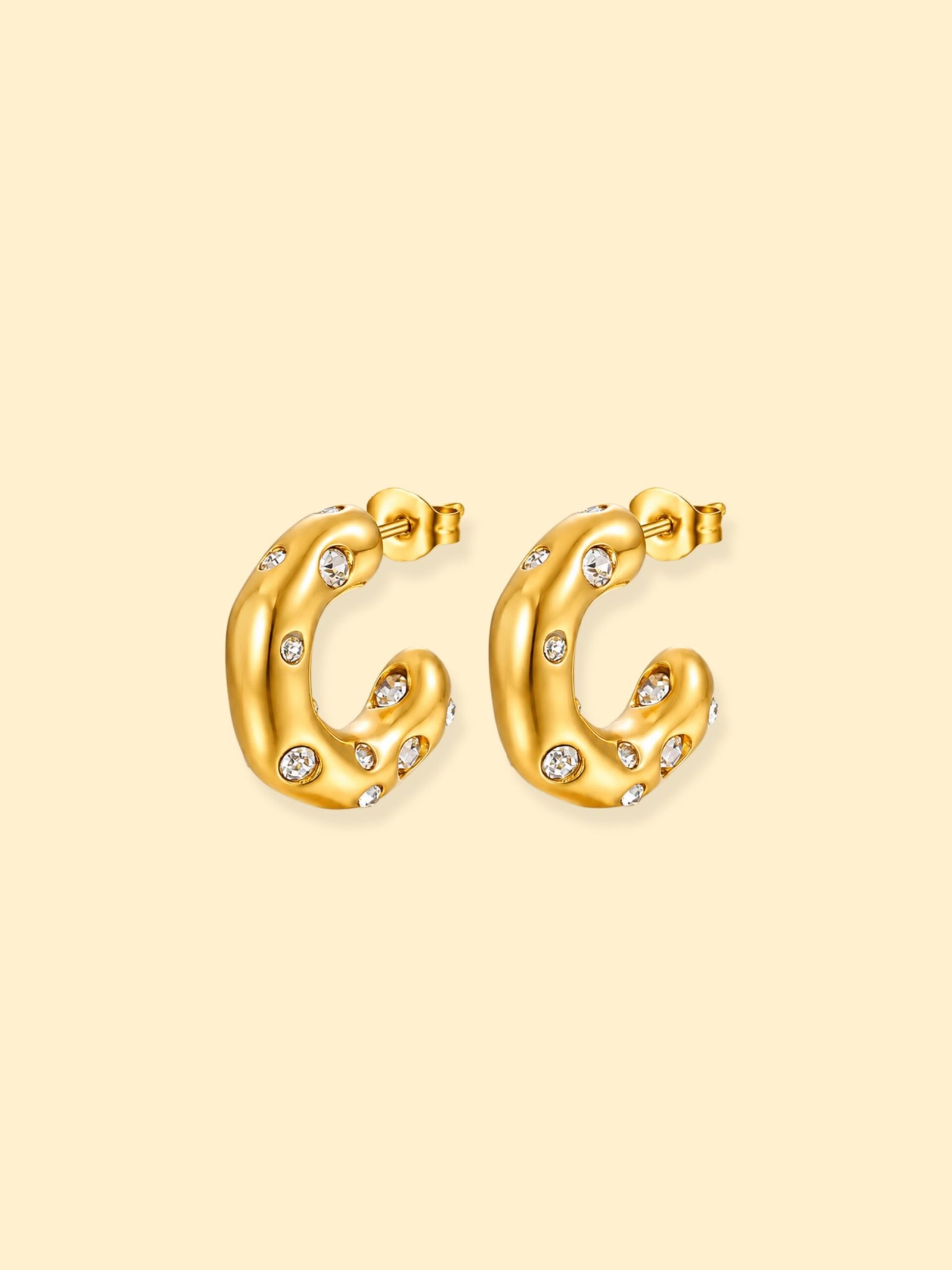 img_0401 Liora Crystal 18K Gold-Plated Chunky Hoop Earrings - Image 1