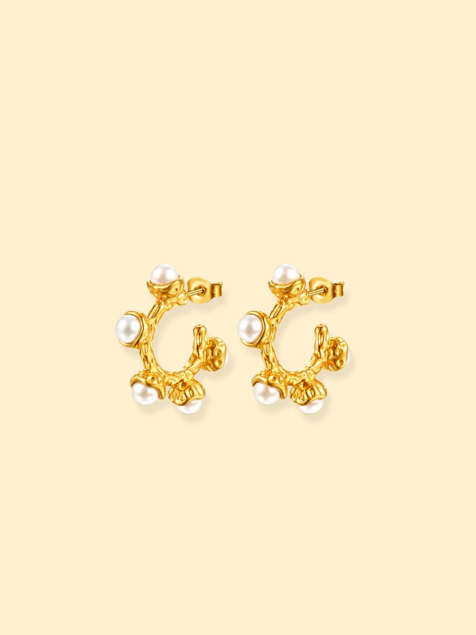 img_0406 Seraphina Pearl 18K Gold-Plated Hoop Earrings - Image 1