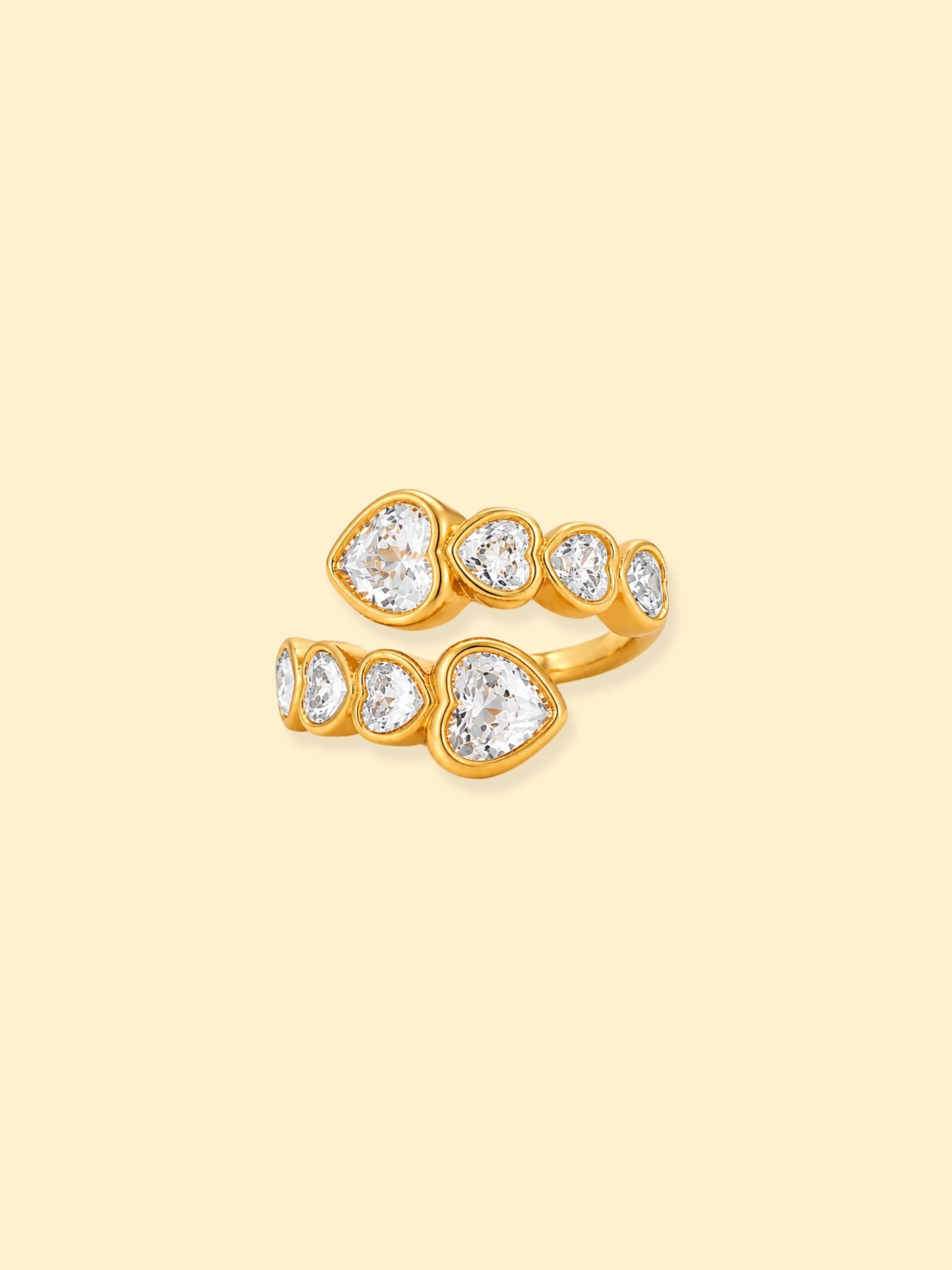 img_0416 18K Gold Plated Crystal Cluster Statement Ring - Image 1