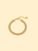 18K Gold Plated Double Layer Crystal Chain