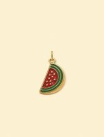 Watermelon charm 18K Gold Plated Stainless Steel Charm - Image 2
