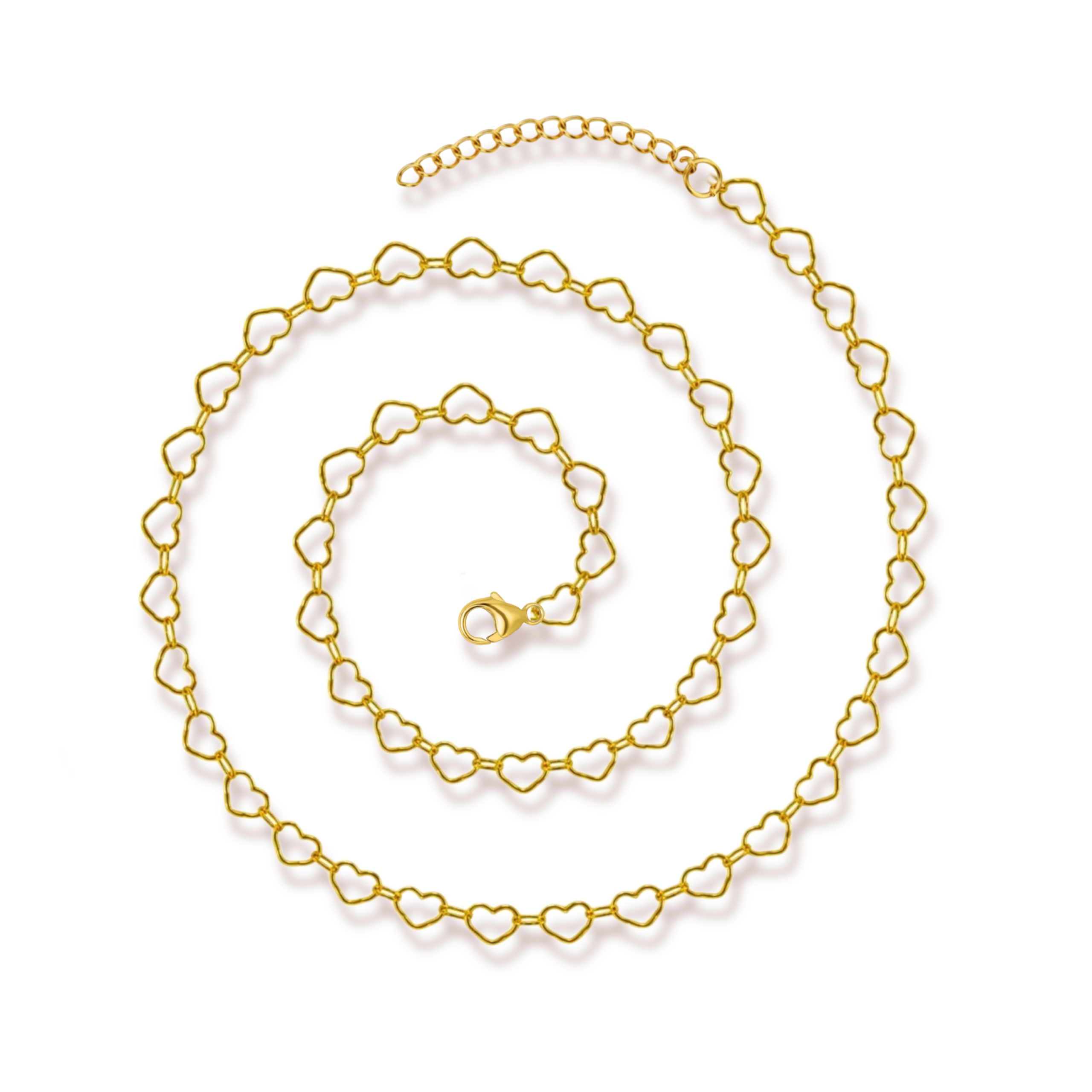 Heart Link Chain | 18K Stainless Steel | 18K Gold Plated | Waterproof | Anti-Tarnish
