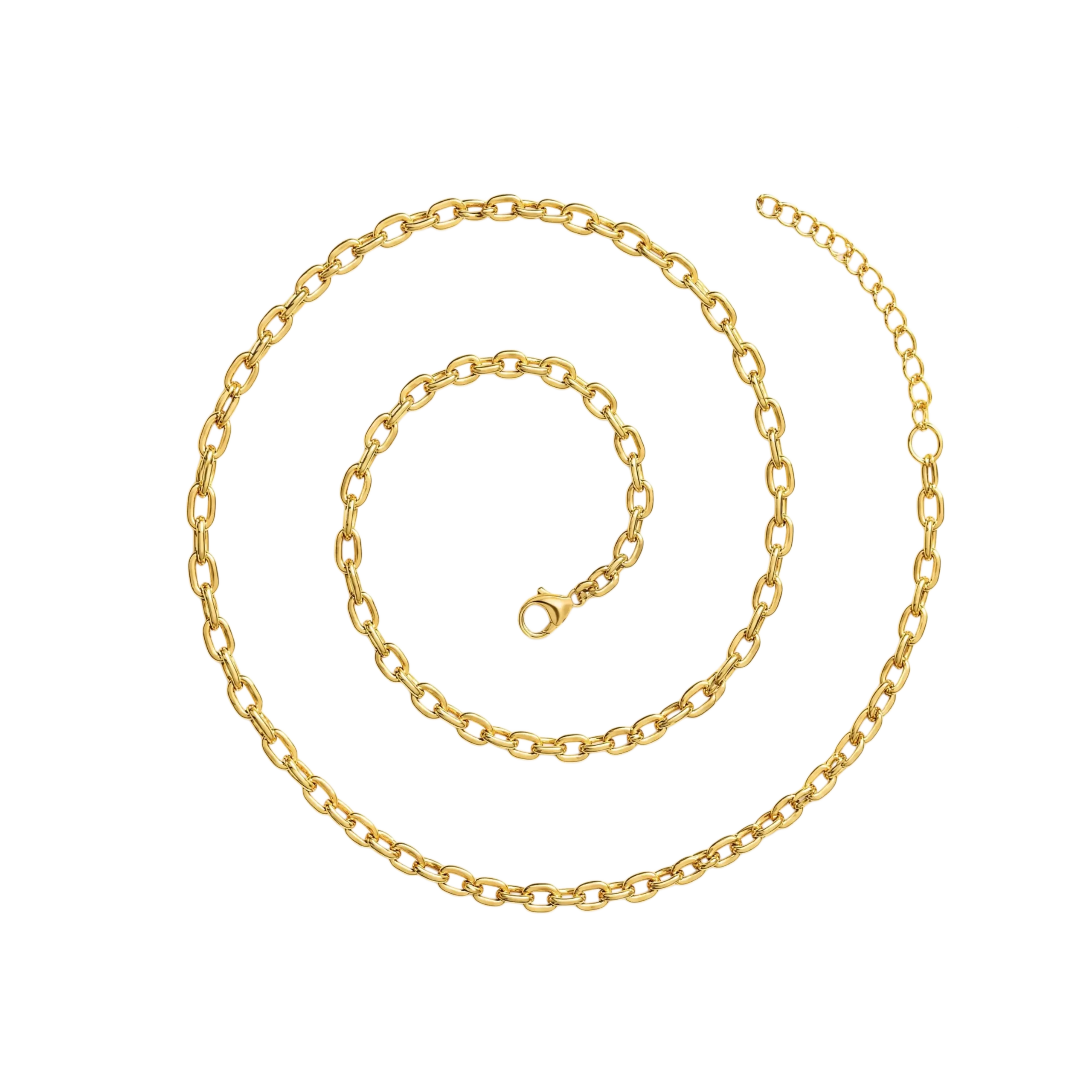 Small Paperclip Link Chain – 18K Stainless Steel 18K Gold Plated – Waterproof & Anti-Tarnish (Copy)