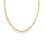 18K GOLD PLATED PAPERCLIP CHAIN NECKLACE - Image 2
