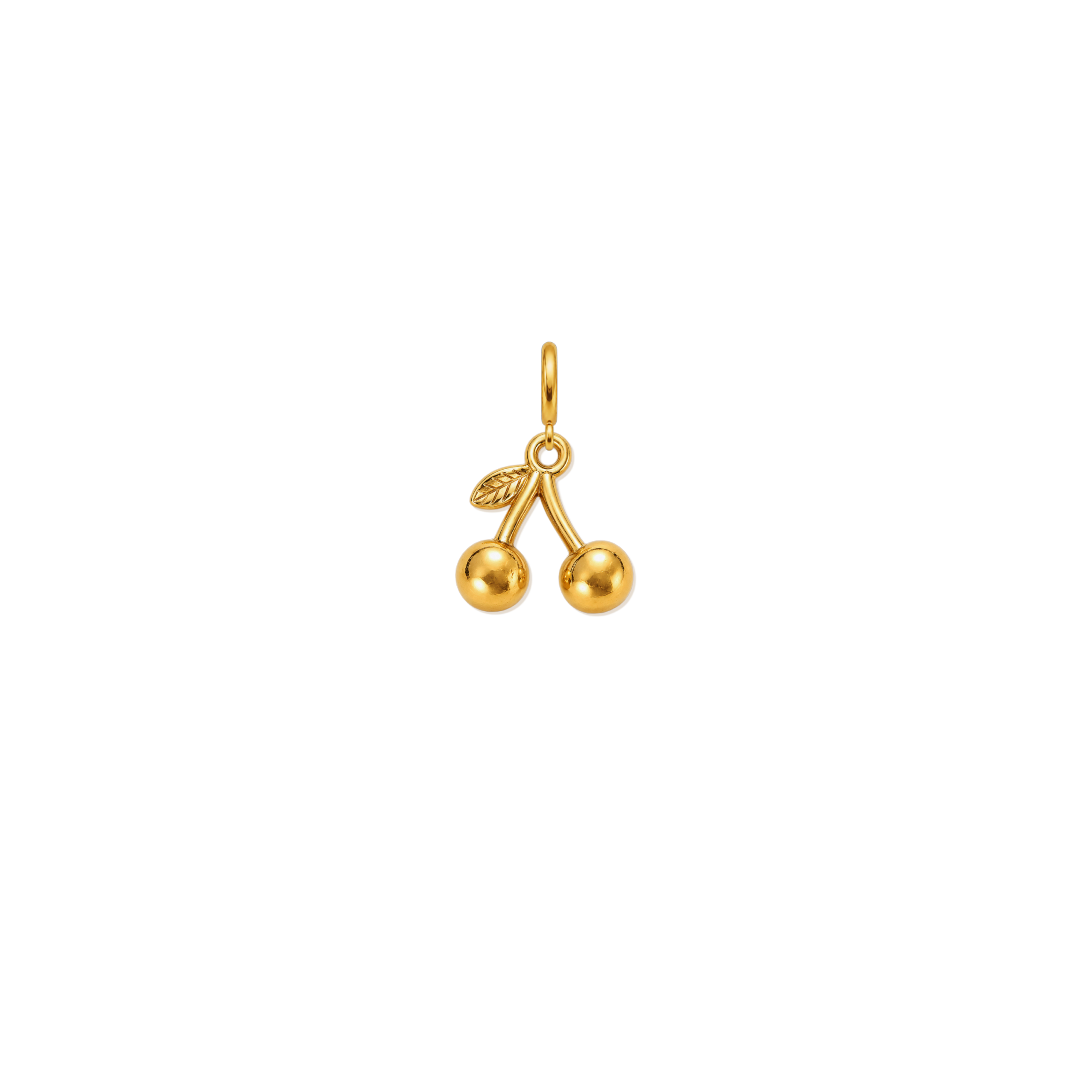 Dainty Cherry Charm 18K Gold Plated Stainless Steel